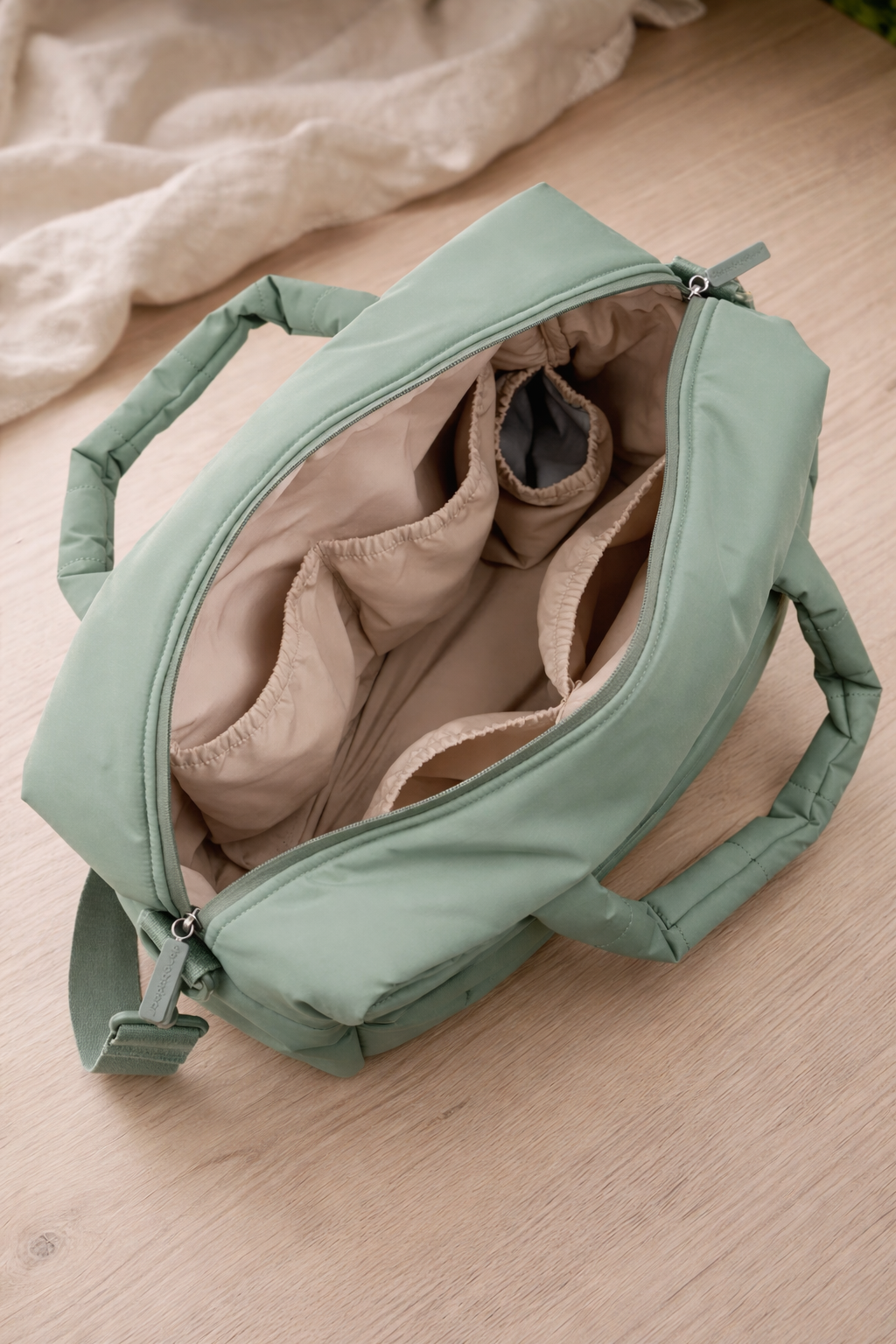 Le Sac Matelassé Vert Sauge